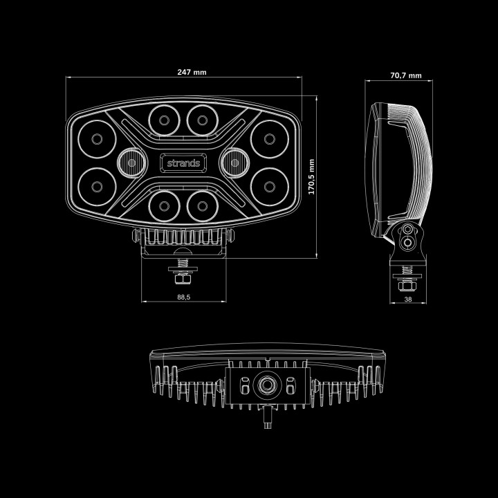 EC Approved LED Projector, Strands Dark Knight - EDK.ro