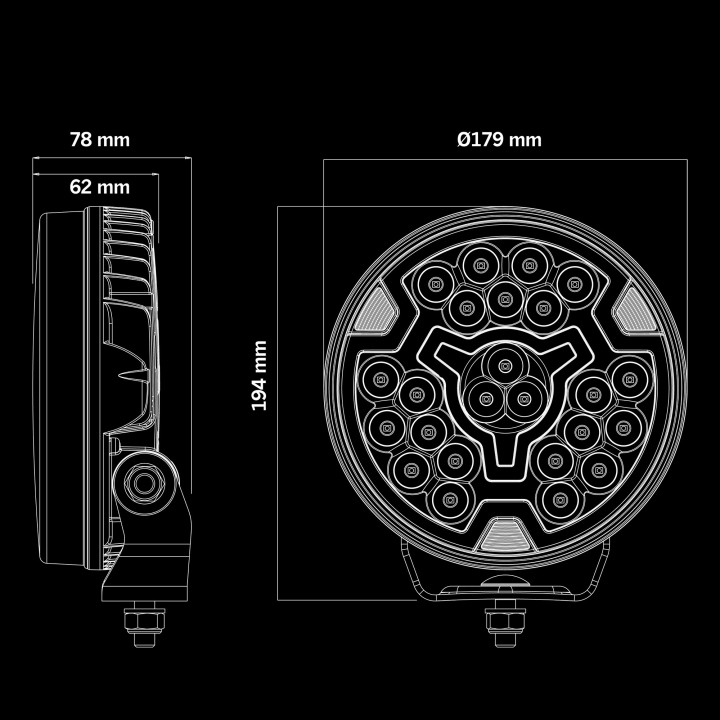 EC Approved LED Position Light Projector, Strands Freedom Maximum 7" - EDK.ro