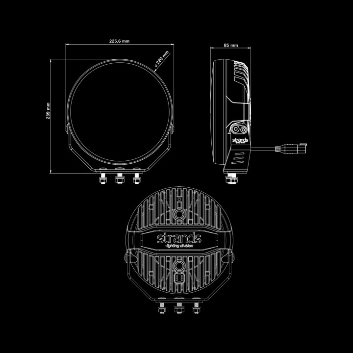 EC Approved LED Projector, Strands Firefly Pro 9" - EDK.ro