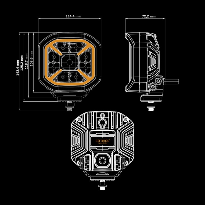 Proiector LED Omologat, Strands Siberia X 70W - EDK.ro