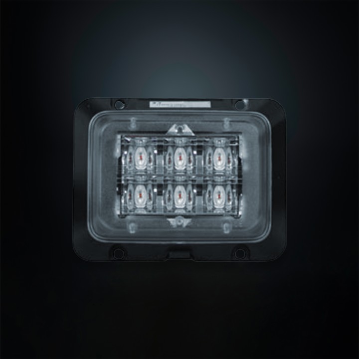Lumină LED de Avertizare, Strands Rectangular, Chihlimbar - EDK.ro