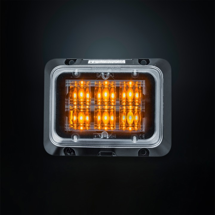 Lumină LED de Avertizare, Strands Rectangular, Chihlimbar - EDK.ro