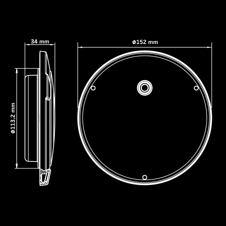 LED Interior Light, Strands Freedom Legacy 152mm, White - EDK.ro