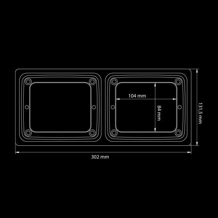 EC Approved LED Projector Integration Kit, Strands LED Frame IZE LED Double Horizontal - EDK.ro