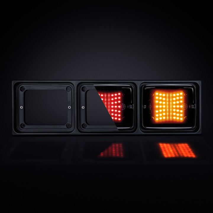 Kit de Integrare Proiectoare LED Omologate, Strands LED Frame IZE LED 3x Square - EDK.ro