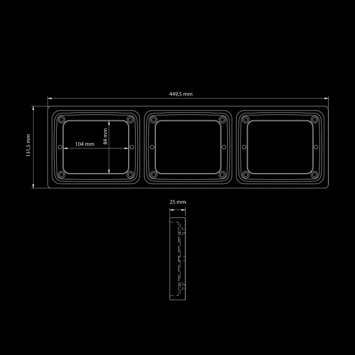 EC Approved LED Projector Integration Kit, Strands LED Frame IZE LED 3x Square - EDK.ro