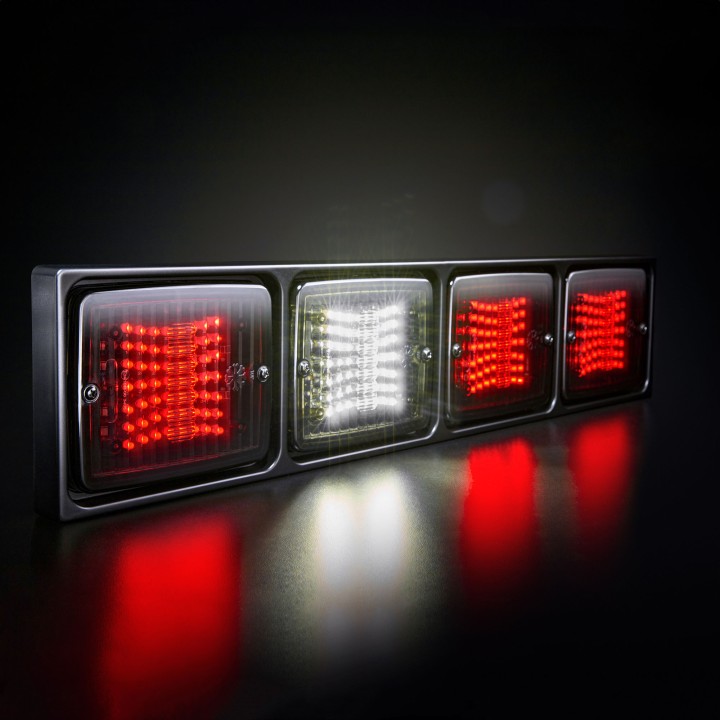 Kit de Integrare Proiectoare LED Omologate, Strands LED Frame IZE LED 4x Square - EDK.ro