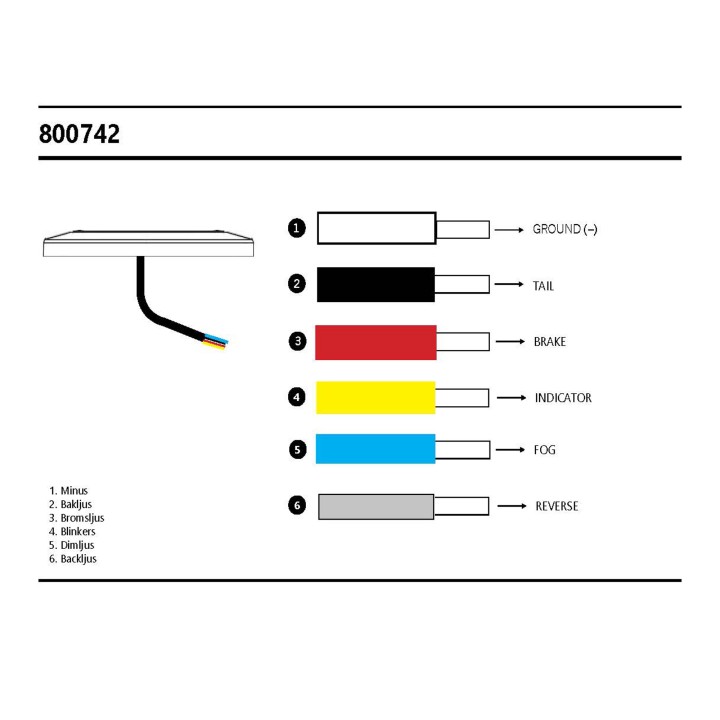 LED Warning Light, Strands Tail Light 142mm - EDK.ro