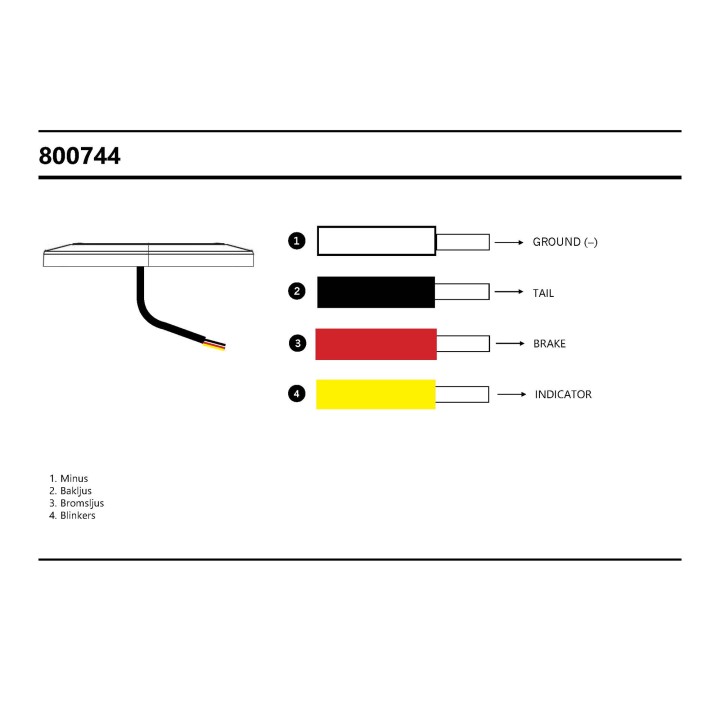 Lumină LED de Avertizare, Strands Tail Light 140mm - EDK.ro