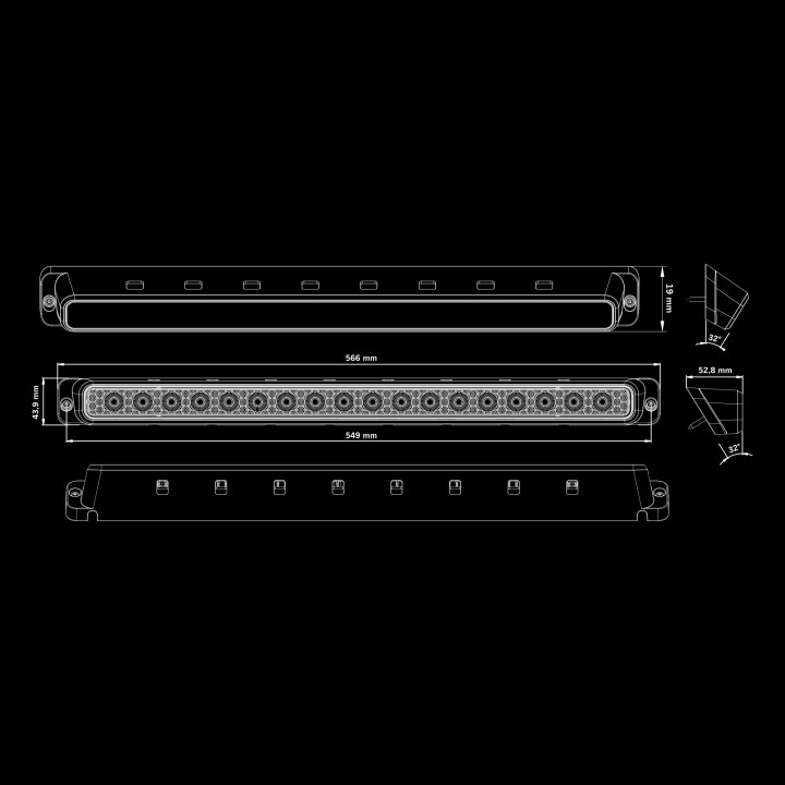 Proiector LED Omologat, Strands Nuuk E-Line 80W - EDK.ro