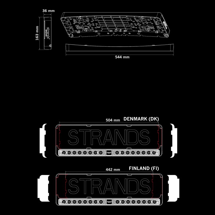 Proiector LED Omologat, Strands Nuuk E-Line Duo - EDK.ro