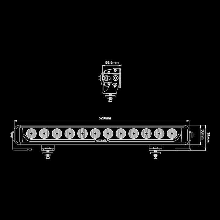 EC Approved LED Projector, Strands Dark Knight 20" - EDK.ro