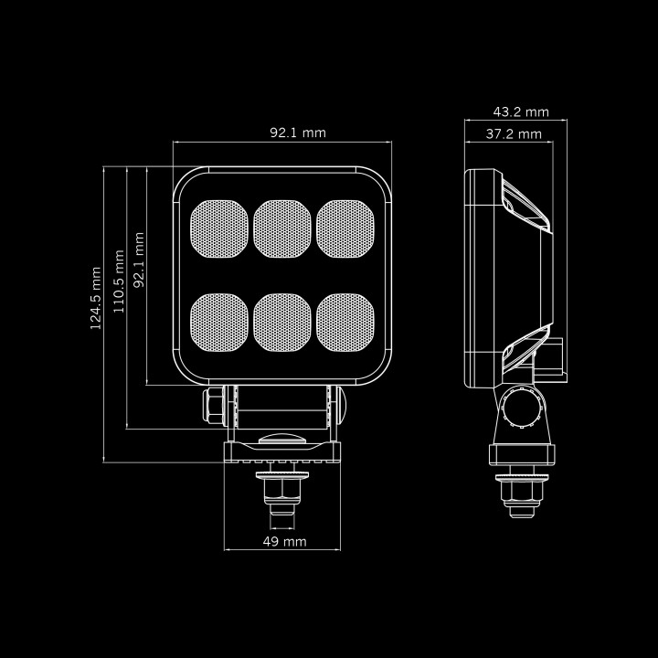 Proiector LED Omologat, Strands Dark Knight Hardcore 32W - EDK.ro
