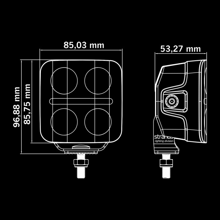Proiector LED Omologat, Strands Nuuk D-Line 39W - EDK.ro