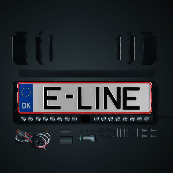 Proiector LED Omologat, Strands Nuuk E-Line Duo DK, Negru - EDK.ro