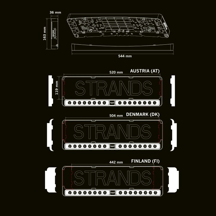 EC Approved LED Projector, Strands Nuuk E-Line Duo DK, Black - EDK.ro