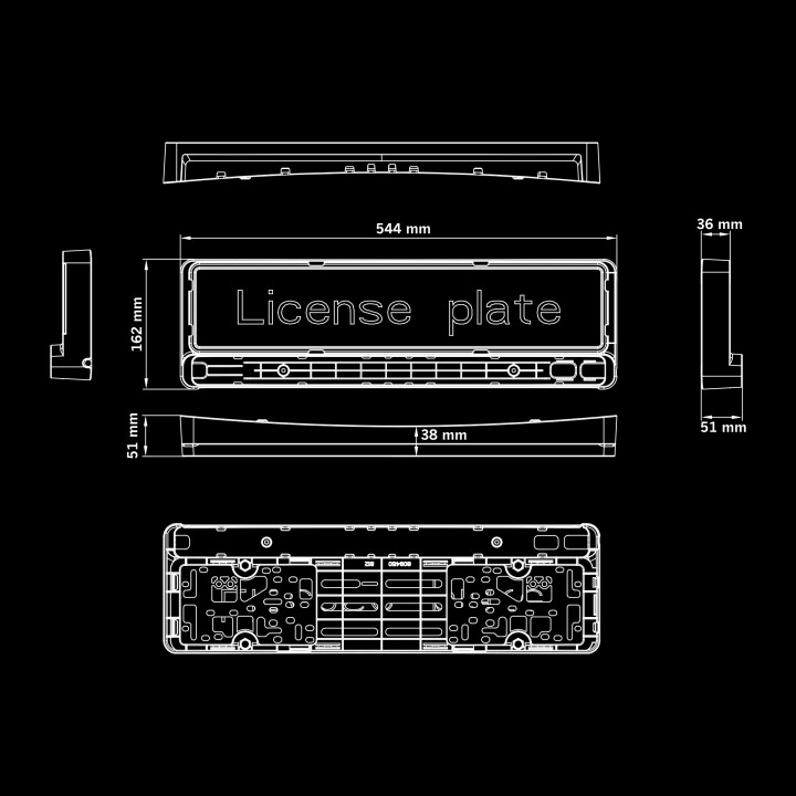 Kit de Integrare Proiectoare LED Omologate, Strands Mounting Bracket Nuuk D Line 20" - EDK.ro