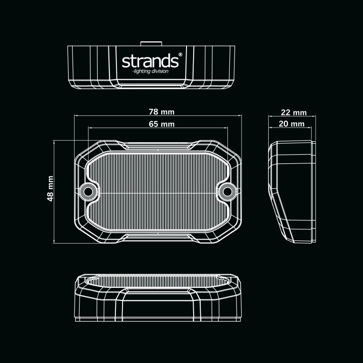 Proiector LED Omologat, Strands Unity 9W - EDK.ro