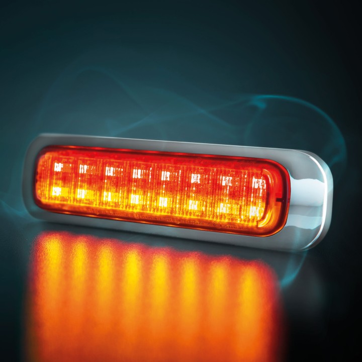 LED Warning Light, Strands Dark Knight 129mm, Smoked - EDK.ro