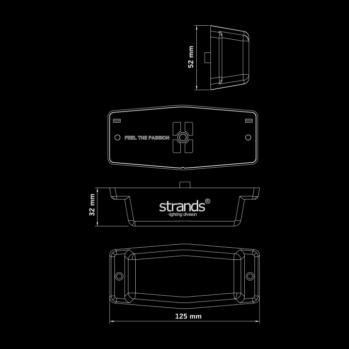 LED Warning Light, Strands IZE LED Black Bullet - EDK.ro