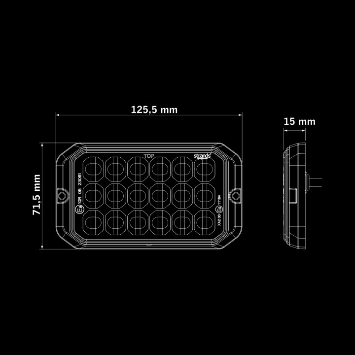 Proiector LED Omologat, Strands Dark Knight Duo - EDK.ro