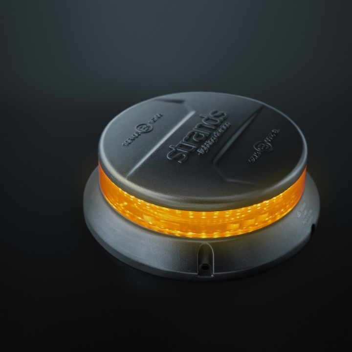 EC Approved LED Beacon Warning Light, Strands Cruise Light, Dark Lens - EDK.ro