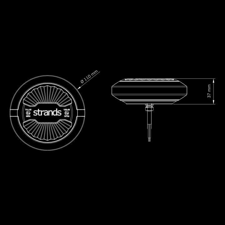 Girofar LED Omologat de Avertizare, Strands Firefly Summer Glow 110mm - EDK.ro