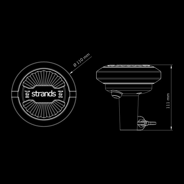 EC Approved LED Beacon Warning Light, Strands Firefly Summer Glow 110mm - EDK.ro