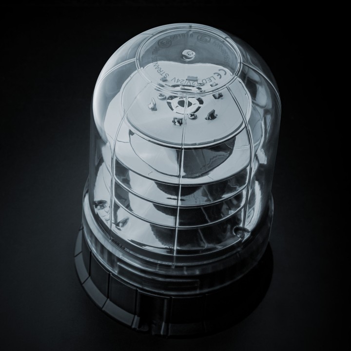 EC Approved LED Beacon Warning Light, Strands Big Energy XL, Clear - EDK.ro