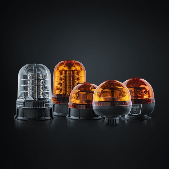 EC Approved LED Beacon Warning Light, Strands Big Energy XL, Clear - EDK.ro