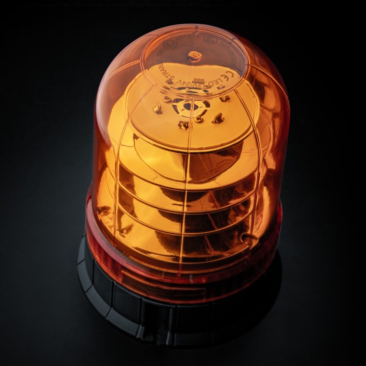 EC Approved LED Beacon Warning Light, Strands Big Energy XL, Amber - EDK.ro