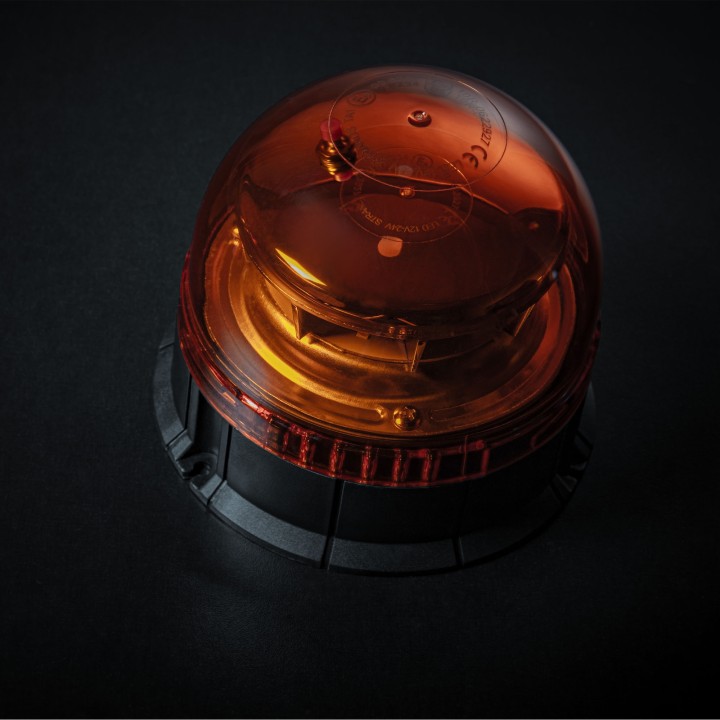 EC Approved LED Beacon Warning Light, Strands Big Energy, Amber - EDK.ro