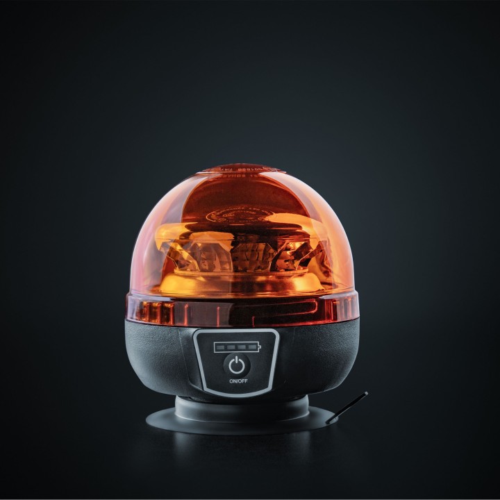 EC Approved LED Beacon Warning Light, Strands Big Energy, Amber - EDK.ro