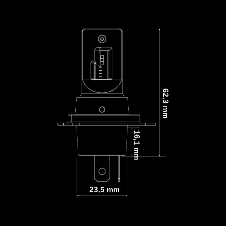 EC Approved LED Conversion Kit for Headlights, Strands Big Energy H4 - EDK.ro