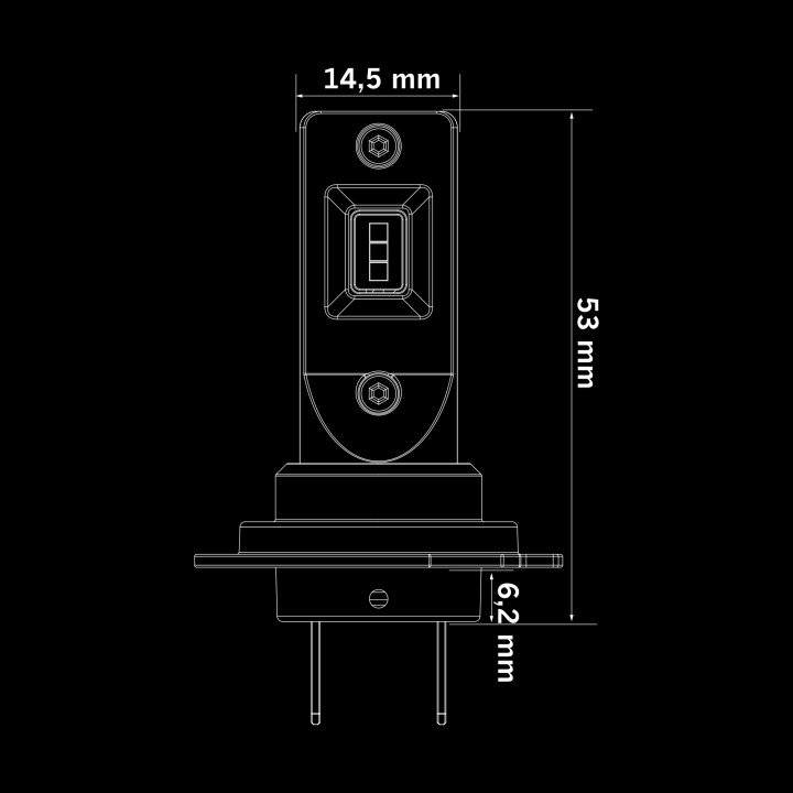 EC Approved LED Conversion Kit for Headlights, Strands Big Energy H7 - EDK.ro
