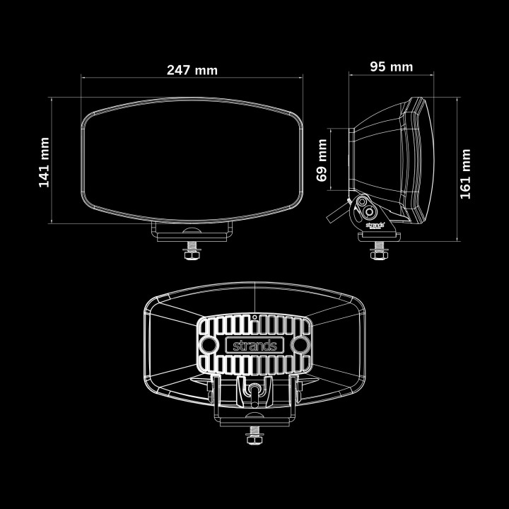 Proiector LED Omologat, Strands IZE LED OG - EDK.ro