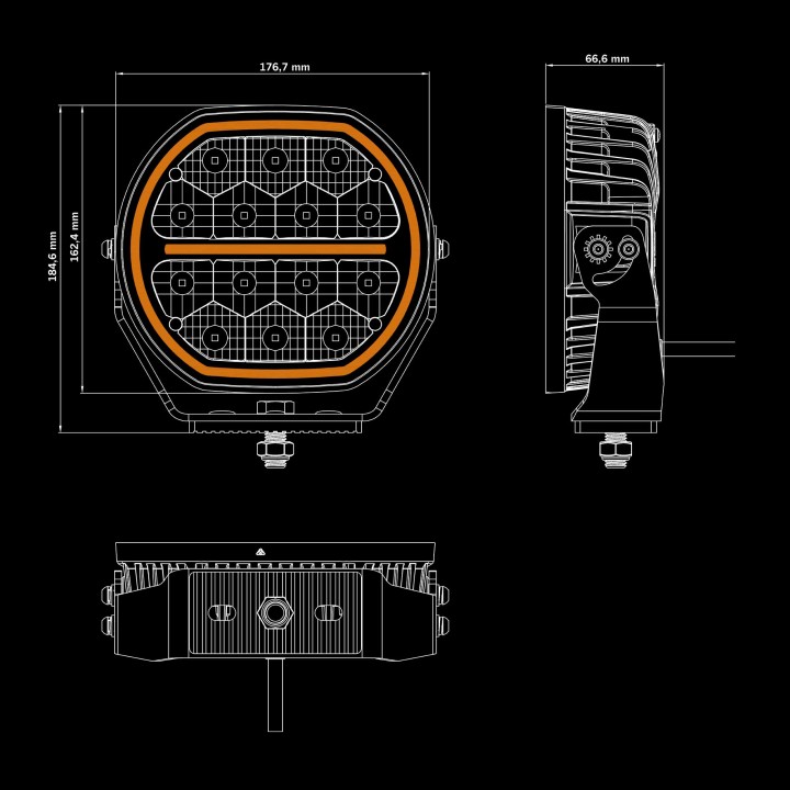 Proiector LED Omologat, Strands Big Energy 2.0 7" - EDK.ro