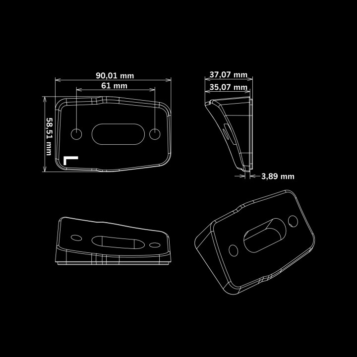 EC Approved LED Projector Integration Kit for Roof, Strands Roof Light Mounting Bracket IZE LED - EDK.ro