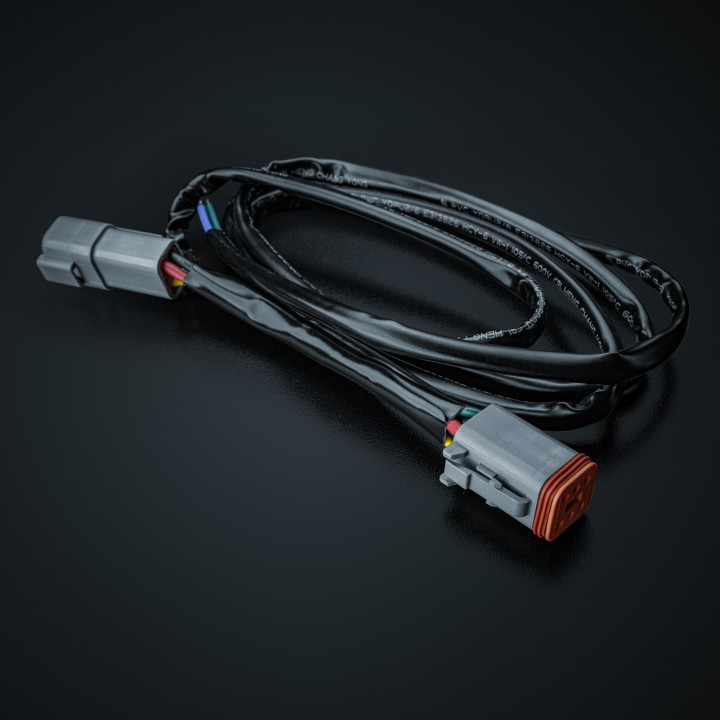 Kit Electric Pentru Proiectoare LED, Strands Connector Cable Pro DT 6 to DT 4 - EDK.ro