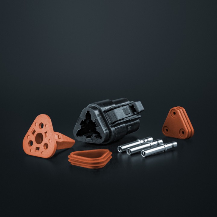 Electric Cable Kit for LED Projectors, Strands Connector Set Pro DT 3 Plug - EDK.ro