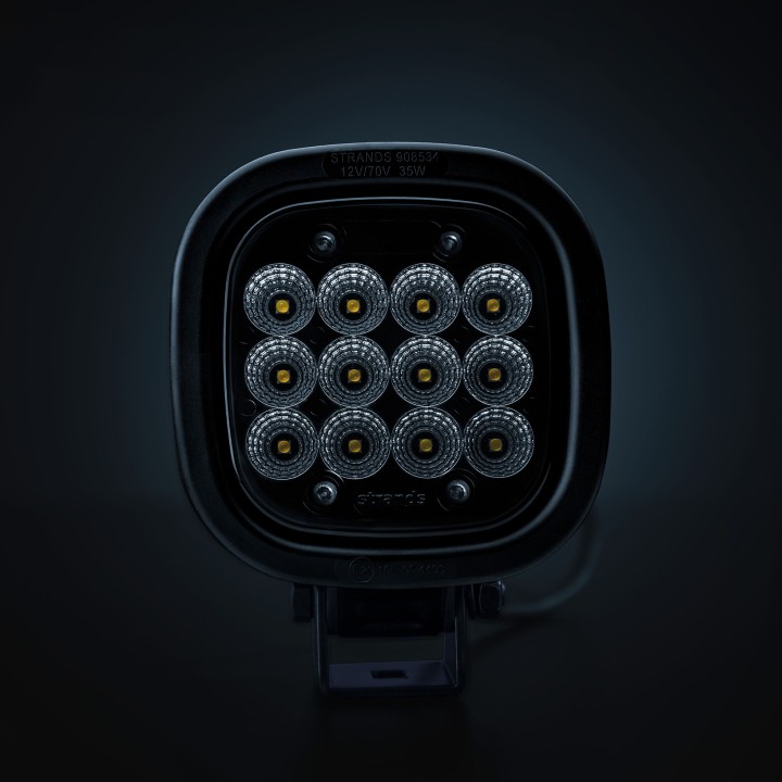 Proiector LED Omologat, Strands President 24W, Roșu - EDK.ro
