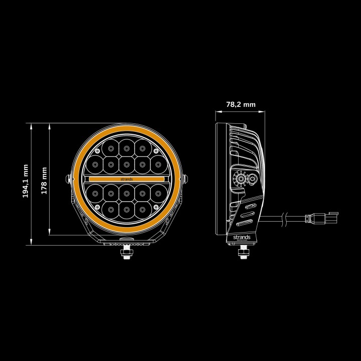 Proiector LED Omologat, Strands Siberia XPA 7" - EDK.ro
