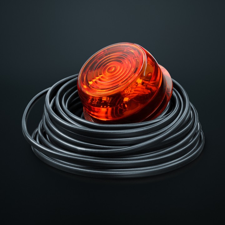 LED Warning Light, Strands Viking, Amber - EDK.ro