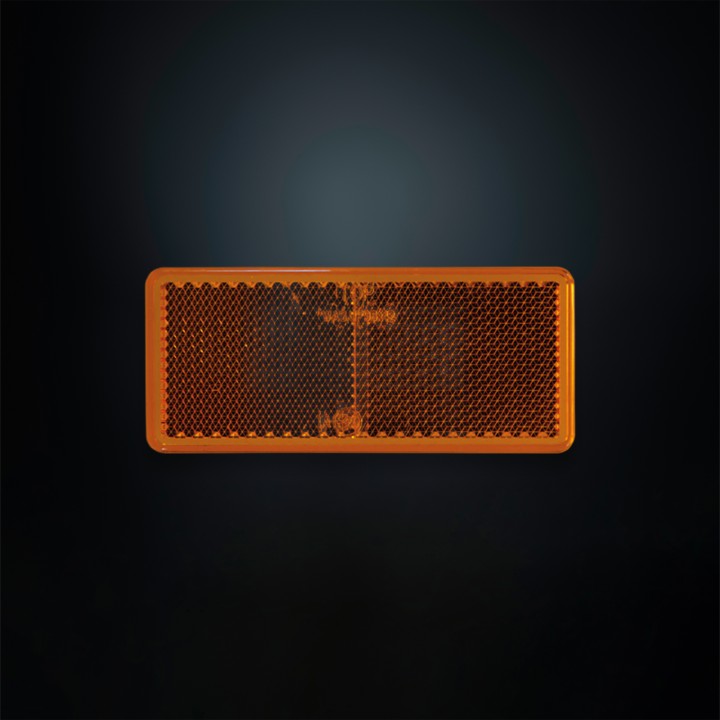 Reflector, Strands, Culoare Amber, Rectangular, 4 Pack - EDK.ro