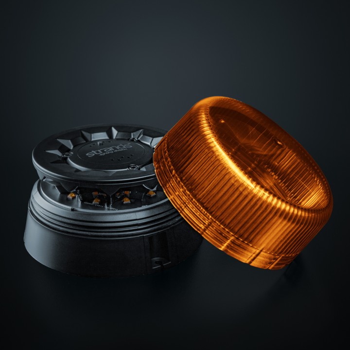 Girofar LED Omologat de Avertizare, Strands Freedom Black Raven Pharos, Culoare Amber - EDK.ro