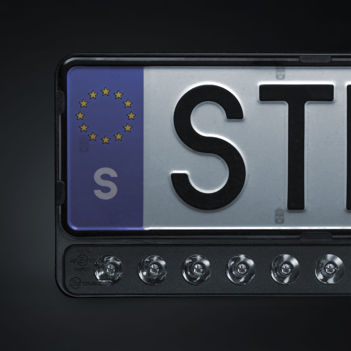 EC Approved LED Projector Integration Kit for Number Plate, Strands Nuuk E-Line 20", Škoda Elroq 2024 - Present - EDK.ro