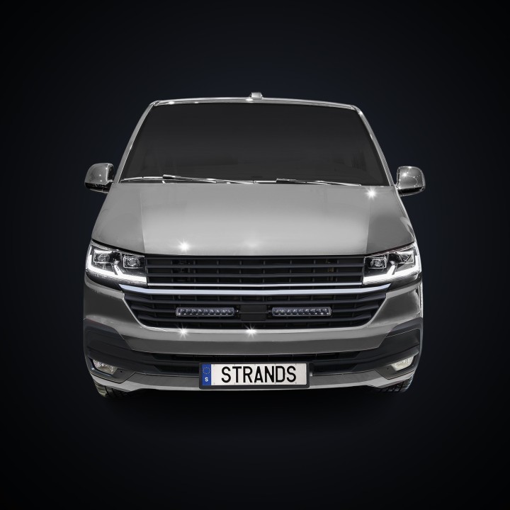 Kit de Integrare Proiectoare LED Omologate Pentru Grilă, Strands 10", Volkswagen Transporter T6.1 2020 - Prezent - EDK.ro