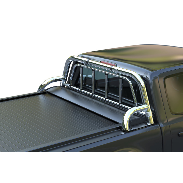 Stainless Steel Rollbar, Tessera 4x4 One and a Half Leg with Protection, Silver Color - EDK.ro