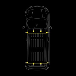 EC Approved LED Marker Lights Integration Kit for Roof, Strands Cruise Light, Ford Transit 2014 - Present - EDK.ro