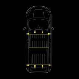 EC Approved LED Marker Lights Integration Kit for Roof, Strands Cruise Light, Ford Transit 2014 - Present - EDK.ro